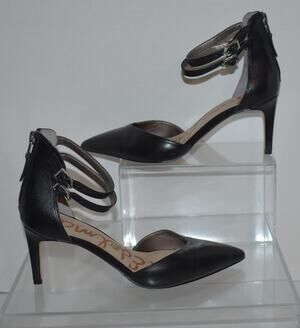 Sam Edelman Women’s Black Strappy Stiletto Pumps Double Ankle Strap Heels Size 6